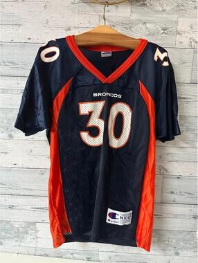 Youth Vintage Nike Team Denver Broncos Terrell Davis #30 Football Jersey Size M